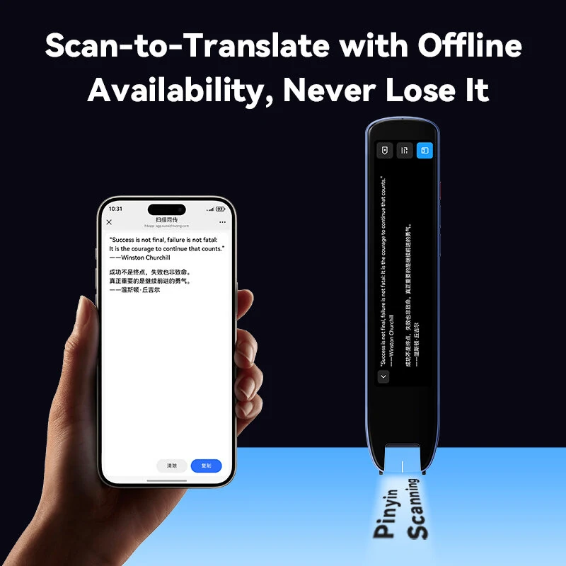 S60 Pro Smart Scan Translator Pen 4.3 Inch HD Screen Multilingual Translation 142 Languages 200+ Countries Coverage Support Offline AI Assistant ChatGPT Voice Photo Scan Learning Tool — view 4