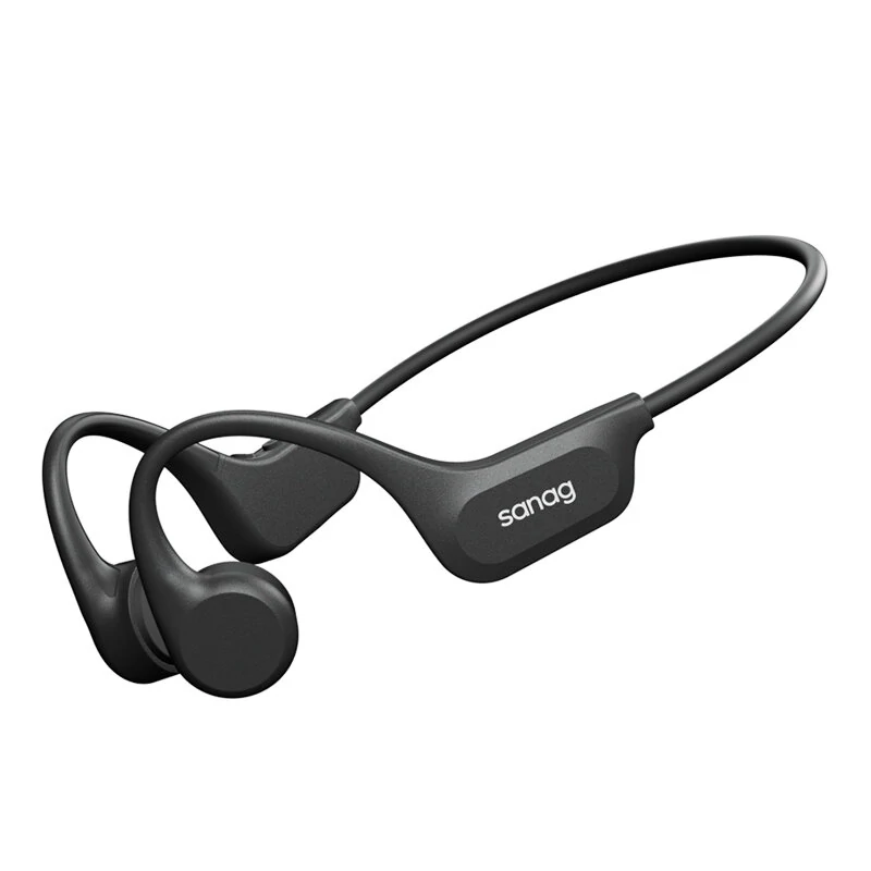 Sanag B60 ProMax True Bone Conduction Earphone bluetooth 5.3 HiFi 3D Stereo 64GB Memory IPX8 Waterproof Sport Neckband Earphone with Mic