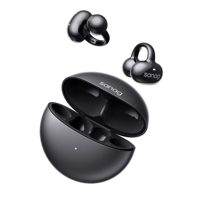 SANAG S6S Pro Deepseek AI Earclips bluetooth Earphone Spatial Sound AI Call Noise Reduction 42H Playback Low Delay Waterproof Design Touch Control Open-ear Sports Headphones