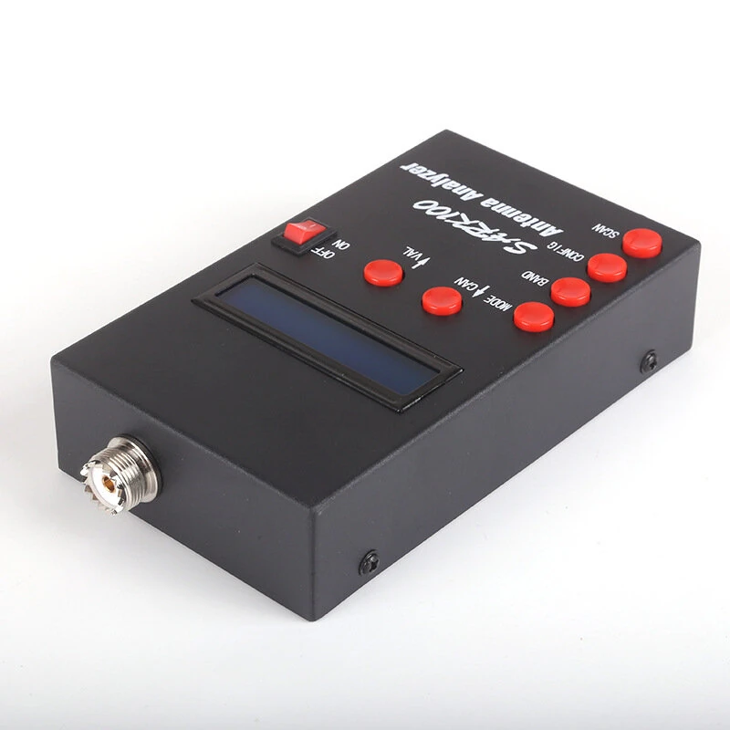 SARK100 Practical Antenna Analyzer 1-60MHz LCD SWR Impedance Meter USB Support SL-16 M Female Socket HF Shortwave Antenna Tester — view 3