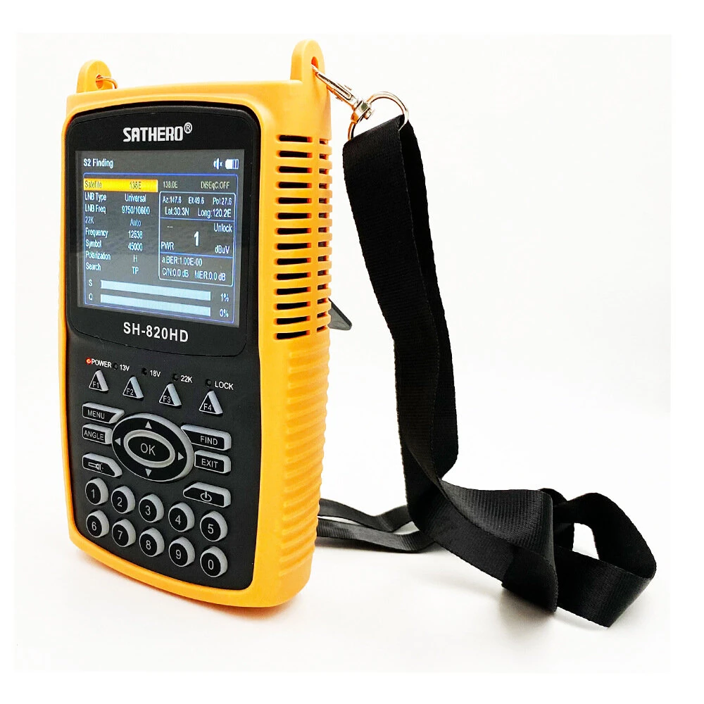 Sathero SH-820HD 3.5 Inch Combo Satfinder Satellites Finder Meter H.265 HEVC DVB-S/S2/T/T2/C/CCTV HD Digital Signal Meter — view 2
