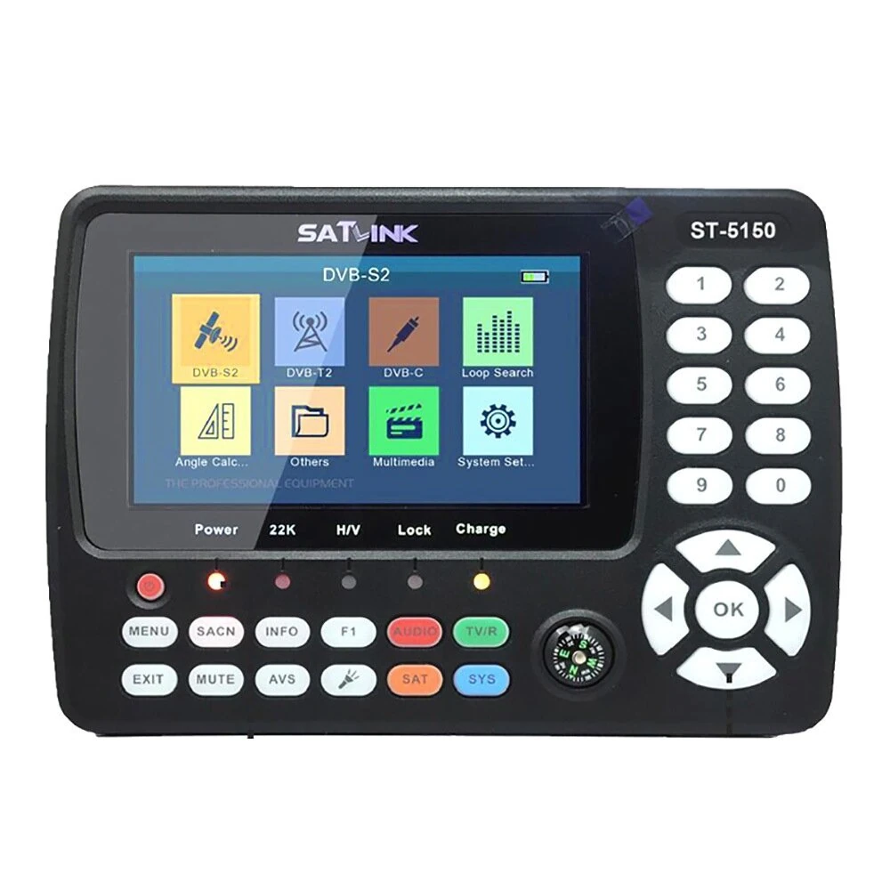 Satlink ST-5150 DVB-S2 +DVB-C+DVB-T2 Combo MPEG4 h.265 SatelliteFinder Meter H.265 HEVC MPEG-4 QPSK 8PSK 16APSK — view 2
