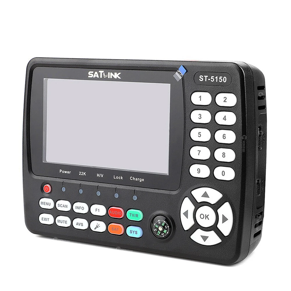 Satlink ST-5150 DVB-S2 +DVB-C+DVB-T2 Combo MPEG4 h.265 SatelliteFinder Meter H.265 HEVC MPEG-4 QPSK 8PSK 16APSK — view 3