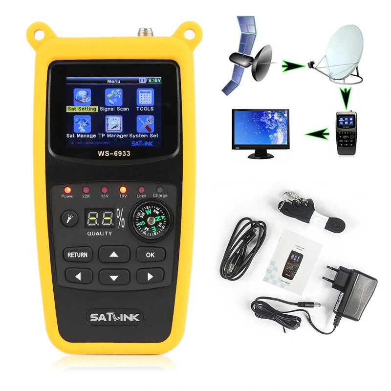 Satlink WS-6933 DVB-S2 FTA CKU Band Satlink Digital Satellites Finder Meter — image 1