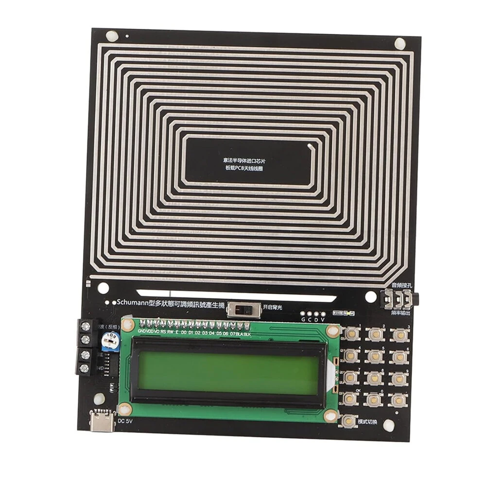Schumann Wave Generator 7.83Hz High Precision Programmable Signal Generator Adjustable 0.001Hz-200KHz Sine Square Wave Output With Type-C Interface — view 3
