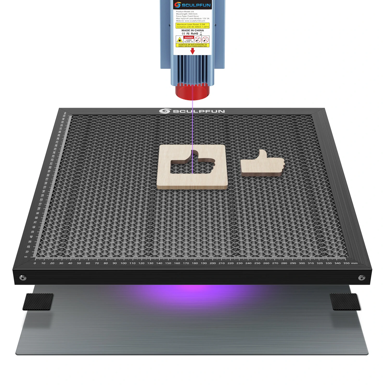 SCULPFUN 400x400mm Laser Cutting Honeycomb Working Table Board Platform for CO2 or diode Laser Engraver Cutting Machine — view 3