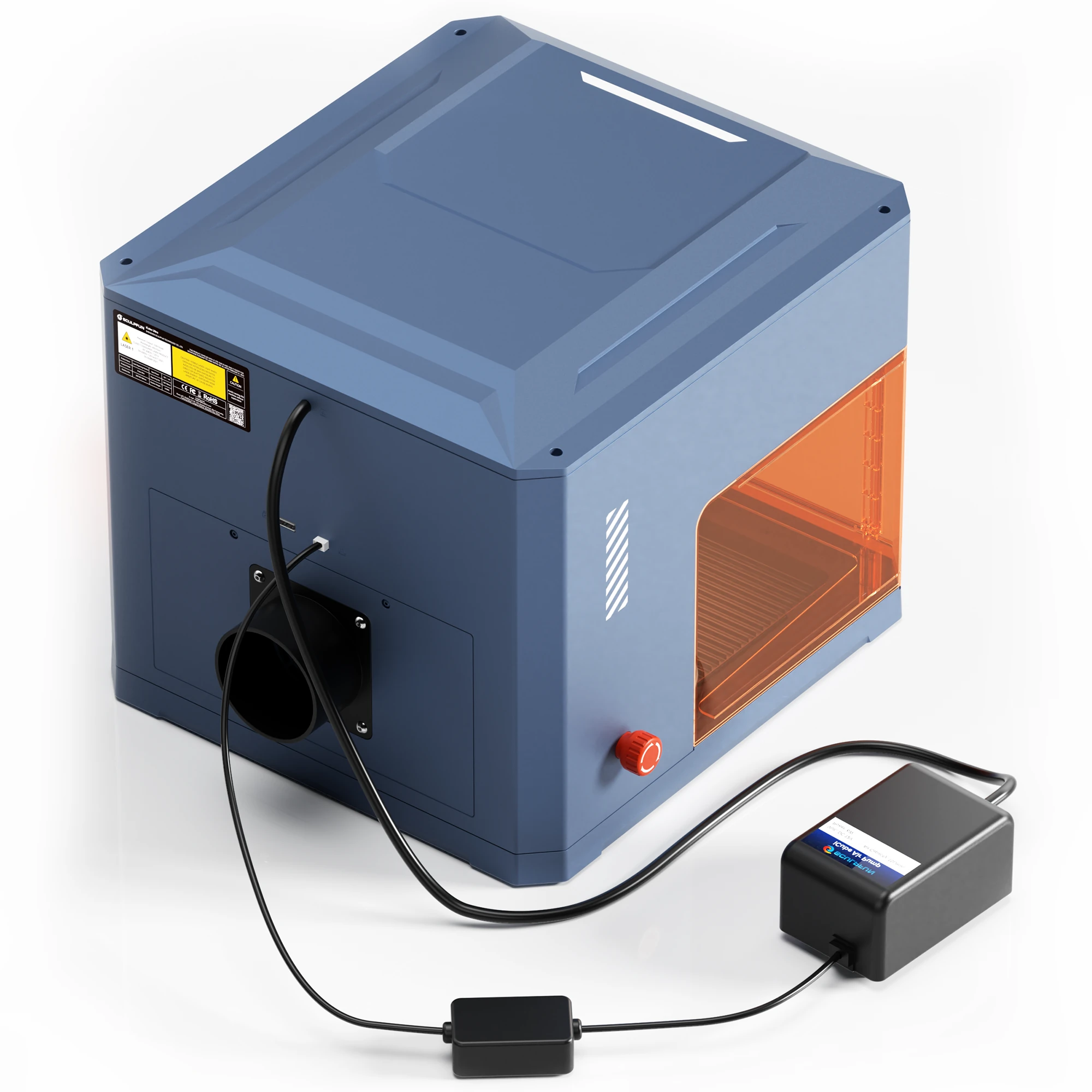 SCULPFUN iAP iCube Ultra Air Assist Kit with Low Noise Pump and Cutting Plate for Laser Engraving Cleaner Cuts Less Smoke Stain — view 3