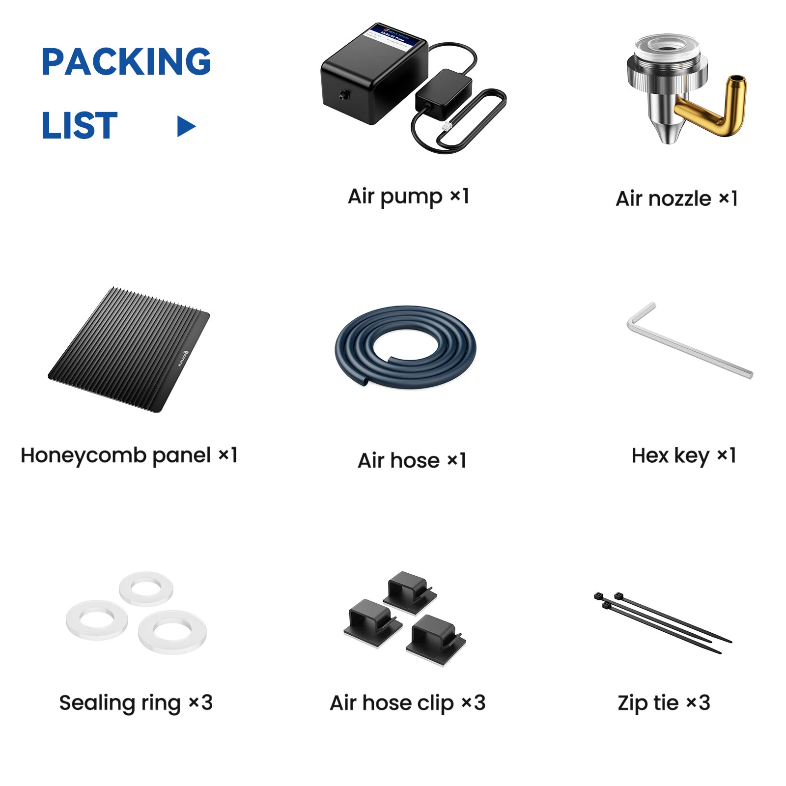 SCULPFUN iAP iCube Ultra Air Assist Kit with Low Noise Pump and Cutting Plate for Laser Engraving Cleaner Cuts Less Smoke Stain — view 7