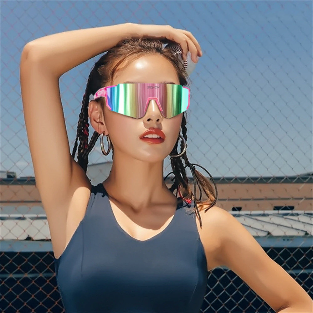 SCVCN UV400 HD Polarized Cycling Sunglasses Women Men Outdoor Sports Bike Glasses Windproof Fishing Hiking Bicycle Sun Glasses Goggles — view 5