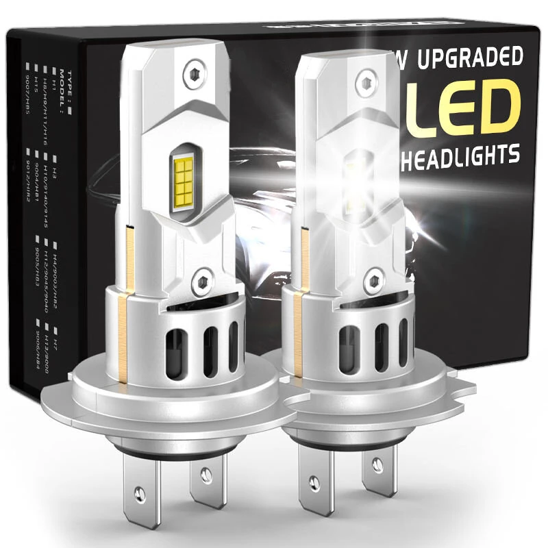 SEALIGHT 2PCS X3S H7 LED Car Headlight 6000LM Car Front Light Hi Low Beam 6500K LED Headlight Bulbs Turbo Fan Cooling — SEALIGHT