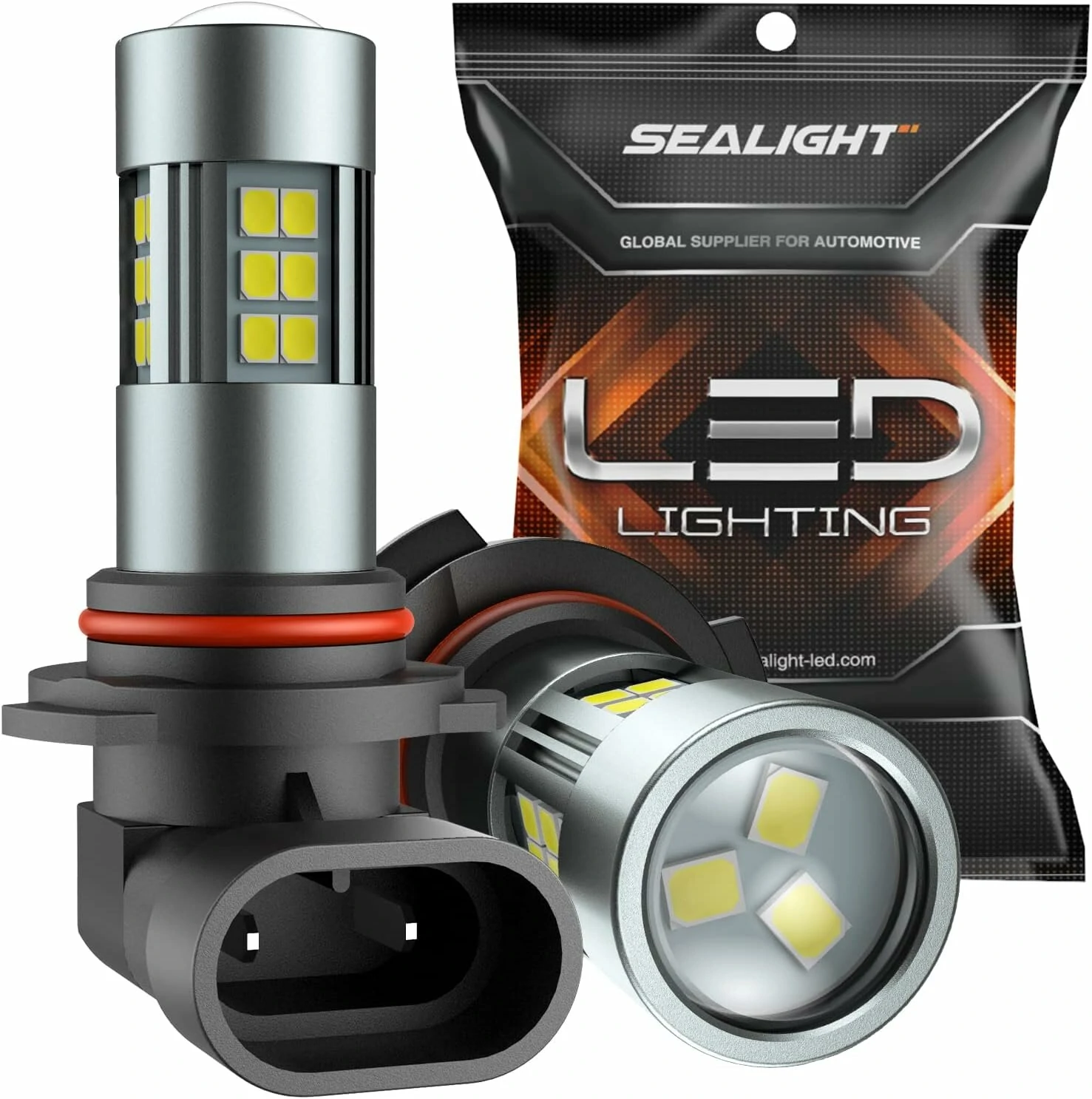 SEALIGHT F1 Pair 4W 380LM Car LED Headlight Blubs 6000K Cool White IP67 Waterproof LED Fog Light Bulbs — view 9