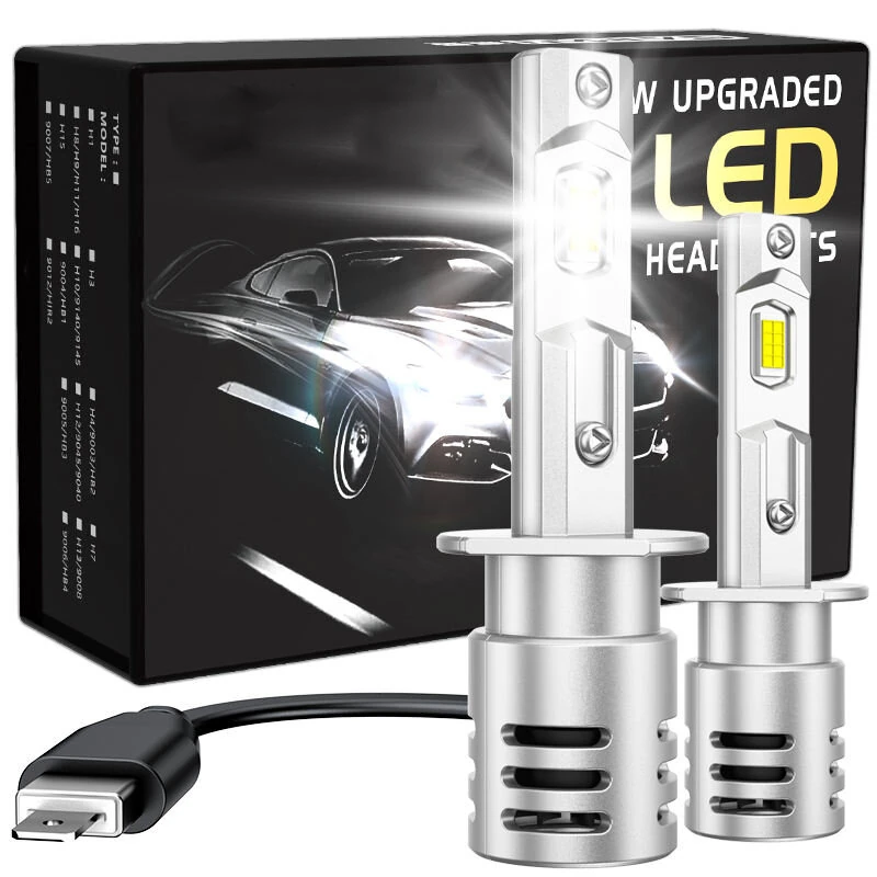 SEALIGHT X5 H1 2PCS Car LED Headlight Bulbs 6000LM LED Front Headlamps Hi Low Beam 6500K Super Bright Light 3570 LED Chips — SEALIGHT