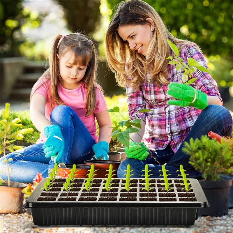 Seed Starter Tray with Grow Light 40 Cells Seed Starter Kit with Humidtiy Dome Seedling Starter Trays for Seed Germination Kit Seedling Starting Propagation Cloning Plants — view 2