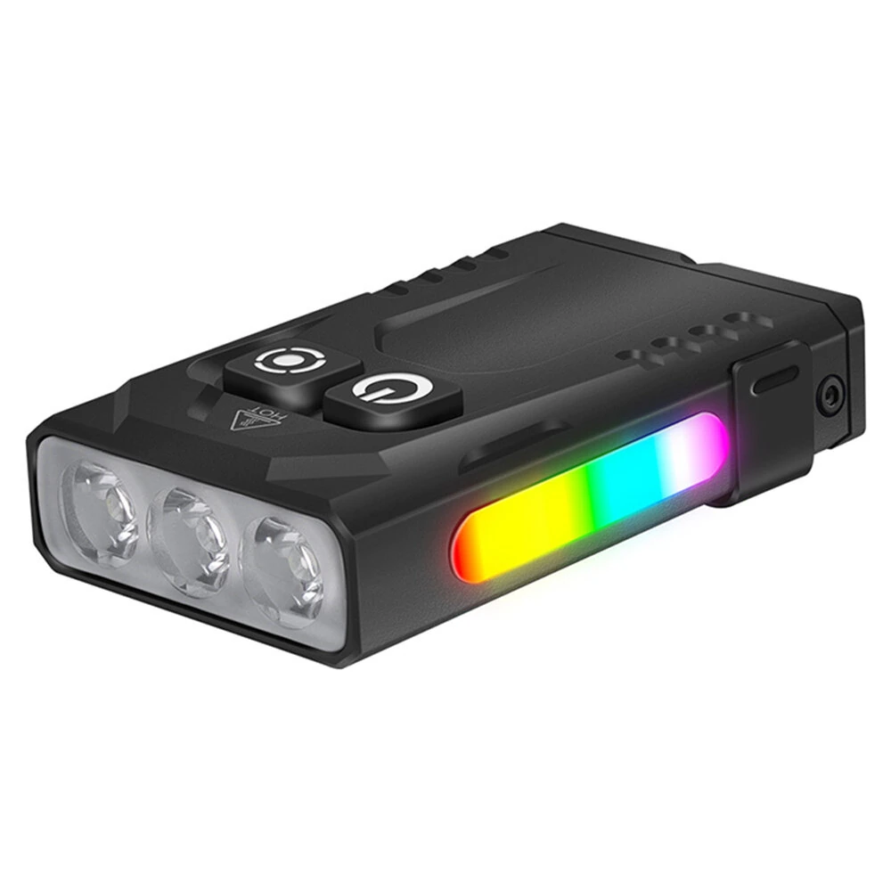 SEEKNITE EV15S 1000LM EDC Keychain Flashlight With 365nm UV Light Colored Sidelight Type-C Charging Super Bright Mini LED Torch Clip-on Light RGB Lamp Pocket Lantern — view 3