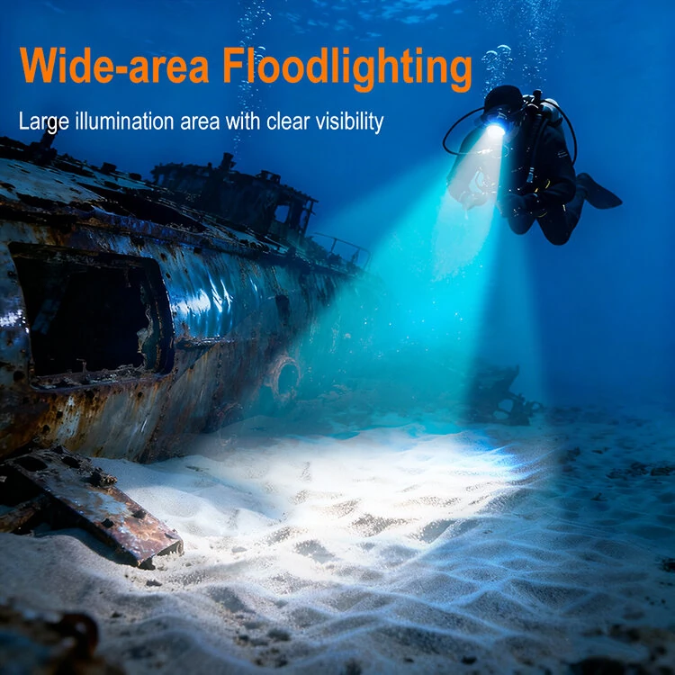 SEEKNITE HP1000 Diving Headlamp 1200LM Super Bright IPX8 Waterproof 60M Dive Light 18650/21700 Rechargeable 5 Modes 180° Adjustable Headlight for Fishing Camping Emergency — view 7