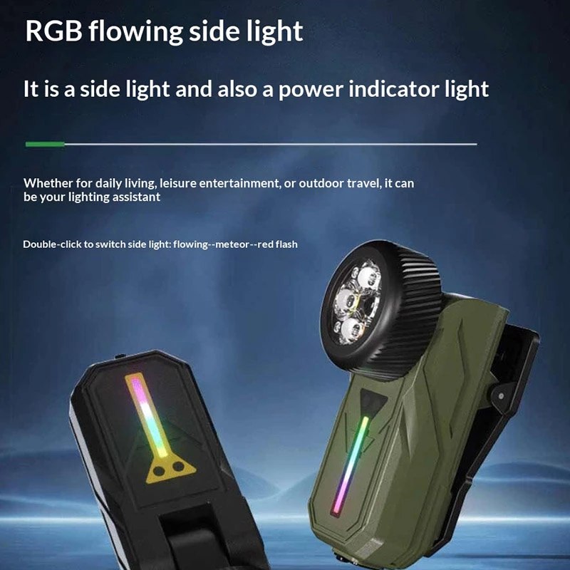 SEEKNITE K370 Magnetic LED Keychain with 4 Color LED Headlamp Gesture Control 90° Rotation Waterproof Design Type-C Rechargeable Camping Flashlight — view 5