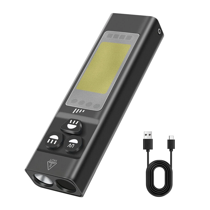 SEEKNITE SST40 1100LM Rechargeable EDC Flashlight With 365nm UV, White LED Combo and RGB Light USB C Rechargeable Portable Pocket Lights Mini Torch with Magnetic Tail Triple Sources for Outdoors Emergency Working — view 11