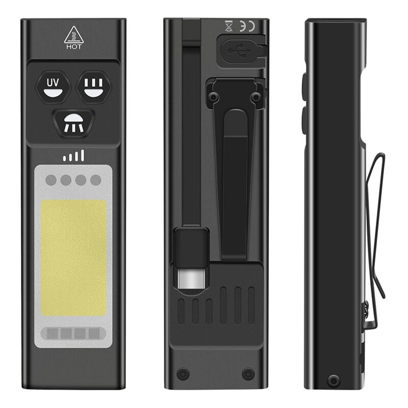 SEEKNITE SST40 1100LM Rechargeable EDC Flashlight With 365nm UV, White LED Combo and RGB Light USB C Rechargeable Portable Pocket Lights Mini Torch with Magnetic Tail Triple Sources for Outdoors Emergency Working — view 3
