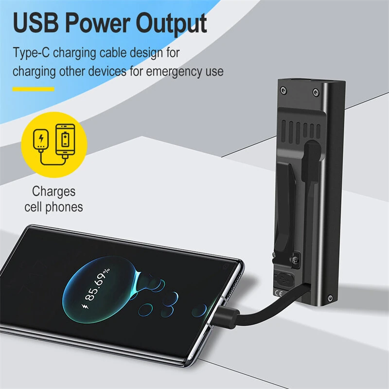 SEEKNITE SST40 1100LM Rechargeable EDC Flashlight With 365nm UV, White LED Combo and RGB Light USB C Rechargeable Portable Pocket Lights Mini Torch with Magnetic Tail Triple Sources for Outdoors Emergency Working — view 6