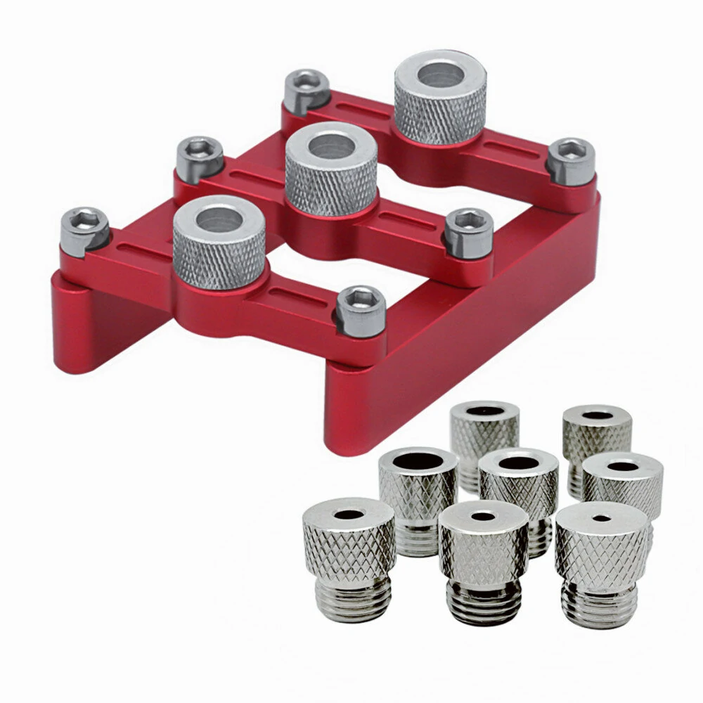 Self Centering Dowelling Jig Woodworking Joinery Hole Drill Guide Wood Dowel Hole Positioner Locator with 3-10mm Drill Sleeves — view 7