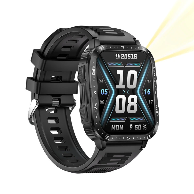 Senbono KT79 1.96inch HD Screen IPX8-3ATM Waterproof SOS Flashlight bluetooth Call Heart Rate Blood Pressure Blood Oxygen Monitor Sleep Monitoring Women's Health Multi-sport Modes Music Playback Smart Watch — view 6