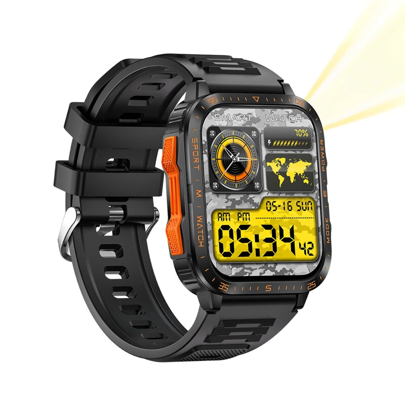 Senbono KT79 1.96inch HD Screen IPX8-3ATM Waterproof SOS Flashlight bluetooth Call Heart Rate Blood Pressure Blood Oxygen Monitor Sleep Monitoring Women's Health Multi-sport Modes Music Playback Smart Watch — view 7