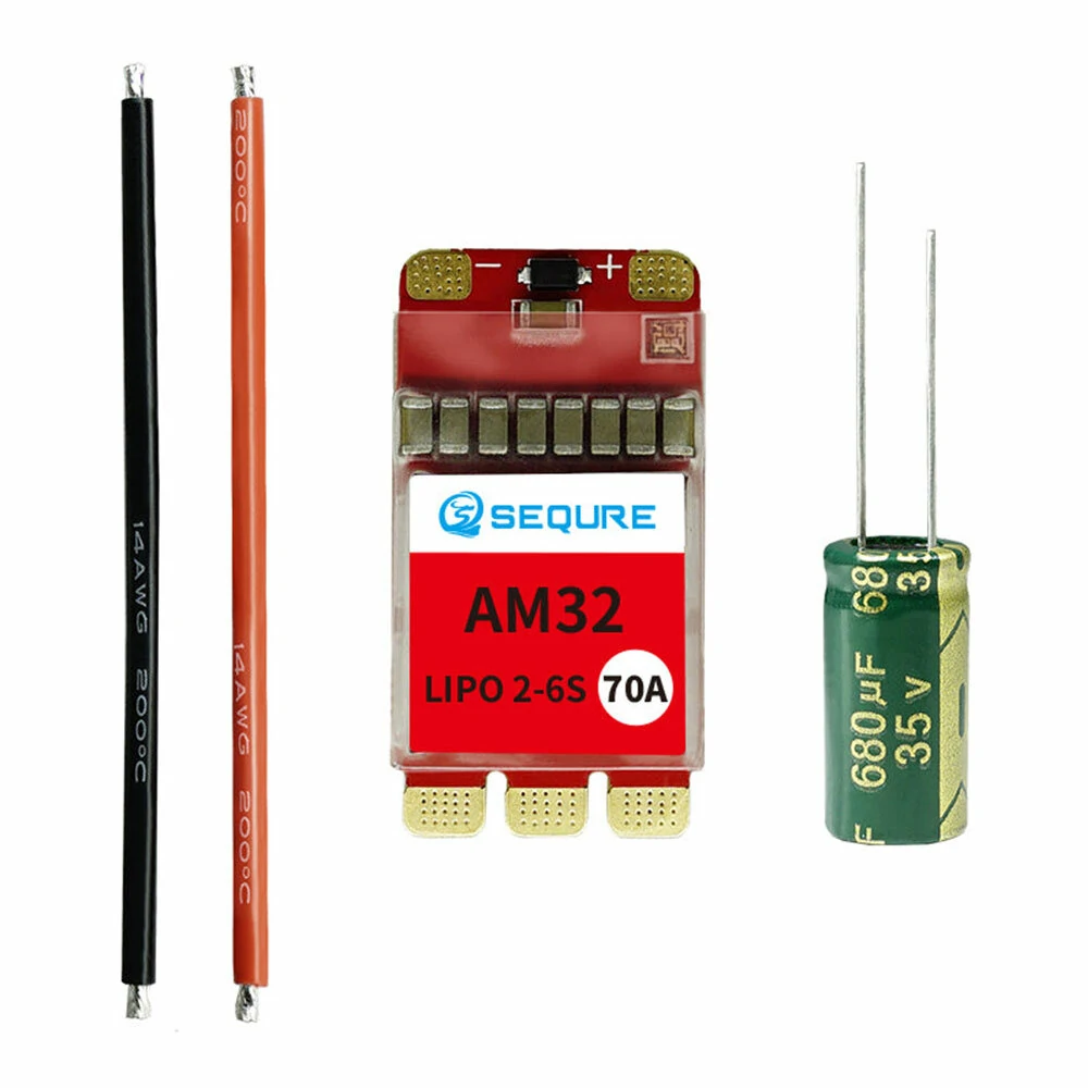 SEQURE 2670 Brushless ESC 2-6S Lipo Powered 70A Firmware AM32 Supports 128KHz PWM Frequency Suitable For FPV Racing Drone Multi-Axis Drones Fixed-Wing UAV Model Boats Climbing Vehicles — view 2