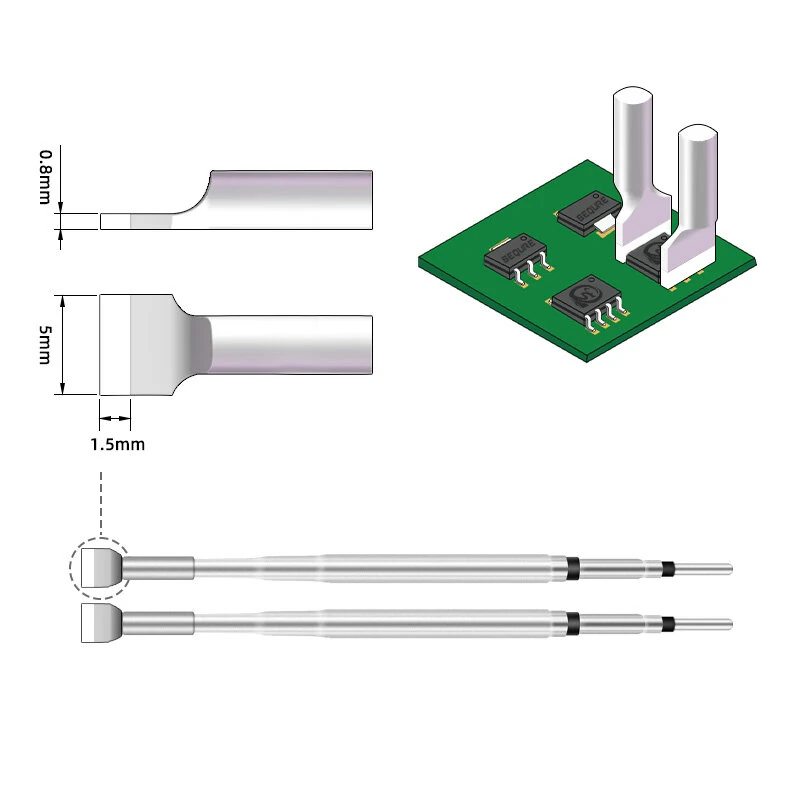 SEQURE Hot Tweezers Desoldering Tip For SEQURE HT140 2-IN-1 Hot Tweezers And Soldering Iron — view 5