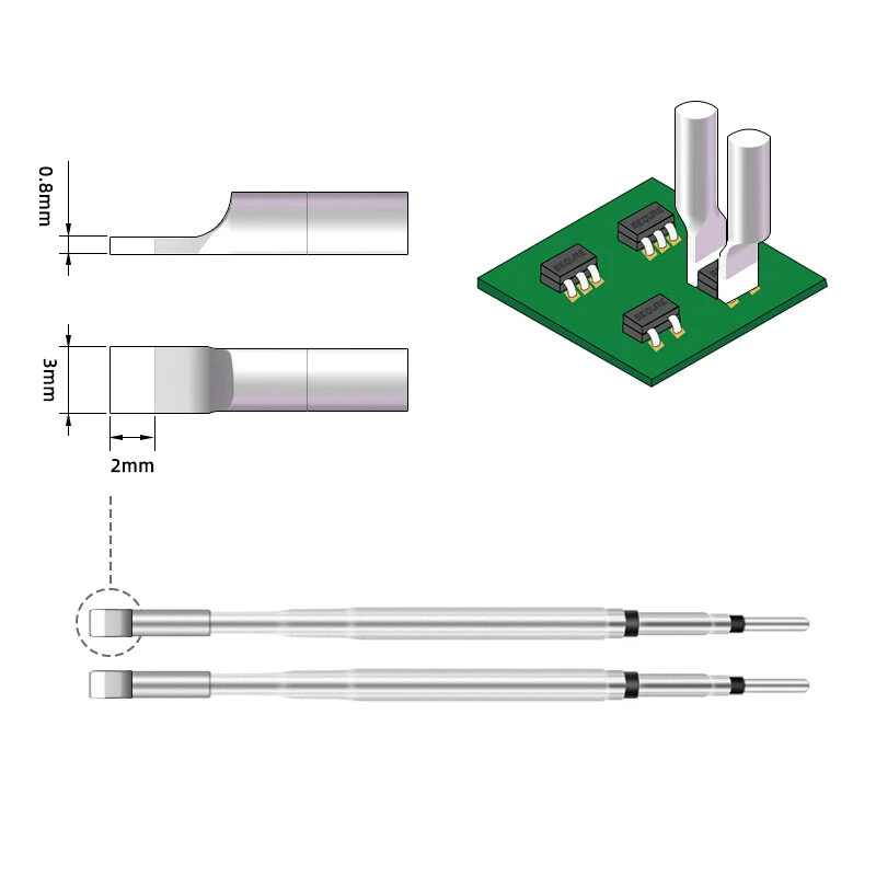 SEQURE Hot Tweezers Desoldering Tip For SEQURE HT140 2-IN-1 Hot Tweezers And Soldering Iron — view 7