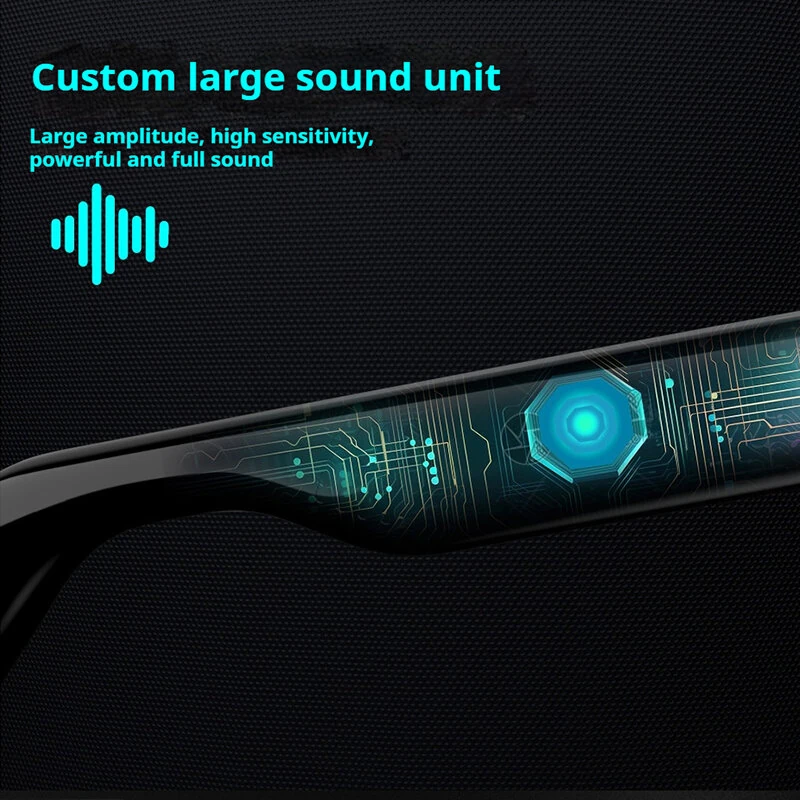 SG-13 Pro Smart Audio Glasses Air Conduction Technology Glasses with Voice Assistant Touch Control UV Protection 360° Surround Sound Hands Free Call Smart Sunglasses — view 4