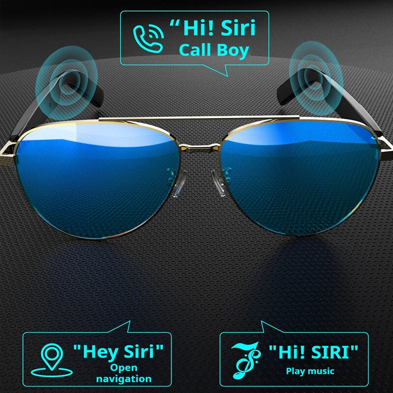 SG-13 Pro Smart Audio Glasses Air Conduction Technology Glasses with Voice Assistant Touch Control UV Protection 360° Surround Sound Hands Free Call Smart Sunglasses — view 5