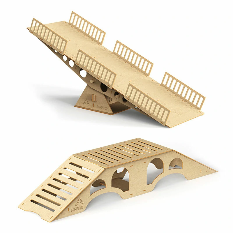 SG Pincone Forest Wooden 3D DIY Bridge Seesaw For 1/24/28 RC Car Parts — view 6