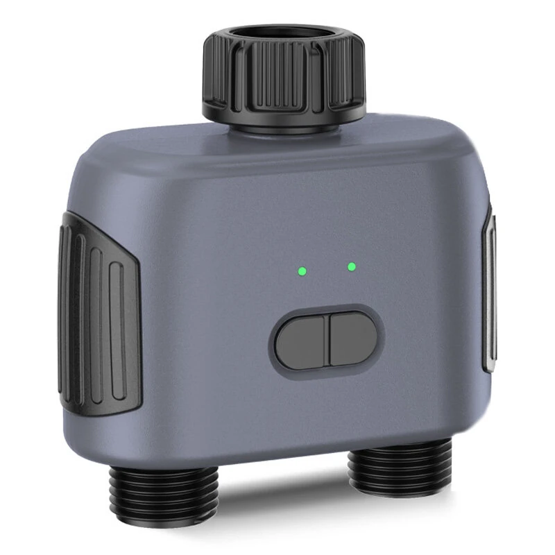 SGW02MZ Tuya Zigbe Smart Irrigation Timer Dual Zone Sprinkler Drip Irrigation Device IPX5 Waterproof Voice Control with Alexa Google Home for Garden Lawn