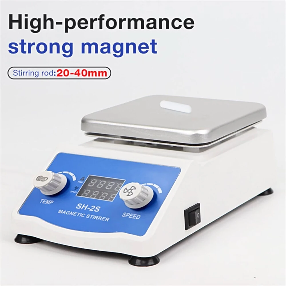 SH-2S Heating Magnetic Stirrer 2L 2200RPM Lab Hotplate Mixer With LCD Digital Display Brushless Motor For Laboratory Use — view 4