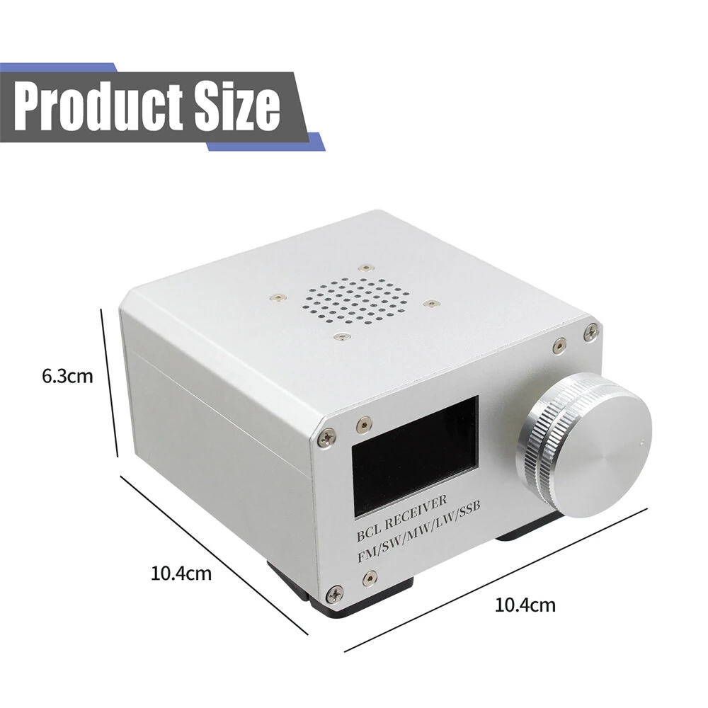 Si4732 Full Band Radio Receiver FM LW MW SW SSB Aluminum Alloy BCL High-Performance WiFi BNC Connector Digital Decoding Longwave Shortwave High Fidelity Sound Speaker — view 6