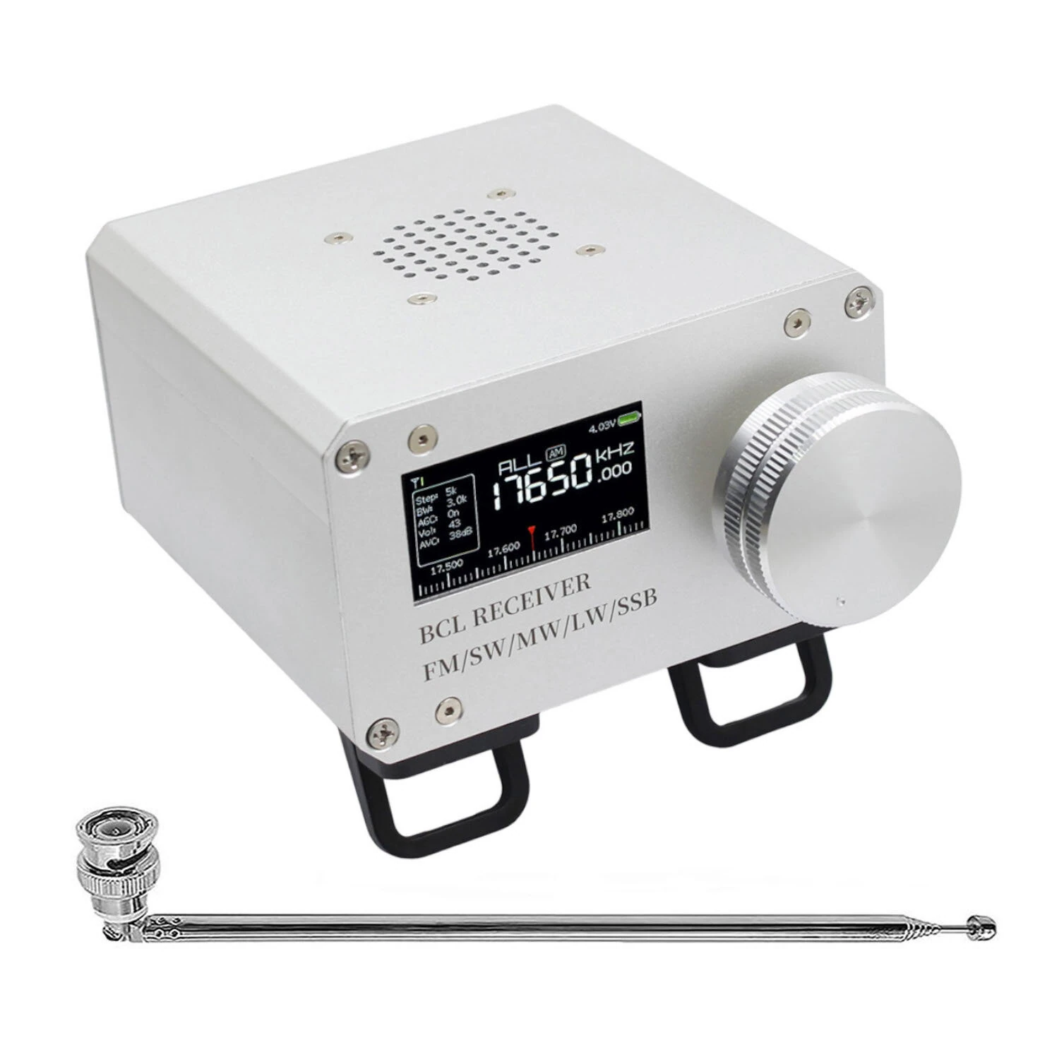 Si4732 Full Band Radio Receiver FM LW MW SW SSB Aluminum Alloy BCL High-Performance WiFi BNC Connector Digital Decoding Longwave Shortwave High Fidelity Sound Speaker — view 8