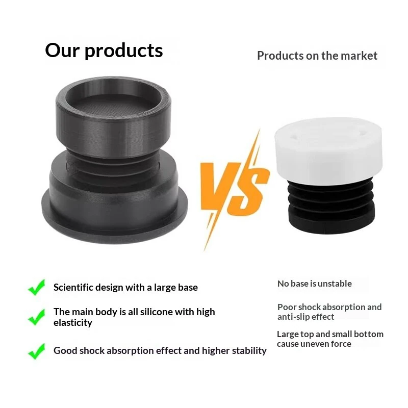 Silicone Vibration Dampening Feet for Lab P2S P2SC 3D Printer 35x36x45mm Shock Absorbing Pad Anti Vibration Noise Reduction High Speed Printing Stability Accessories — view 3