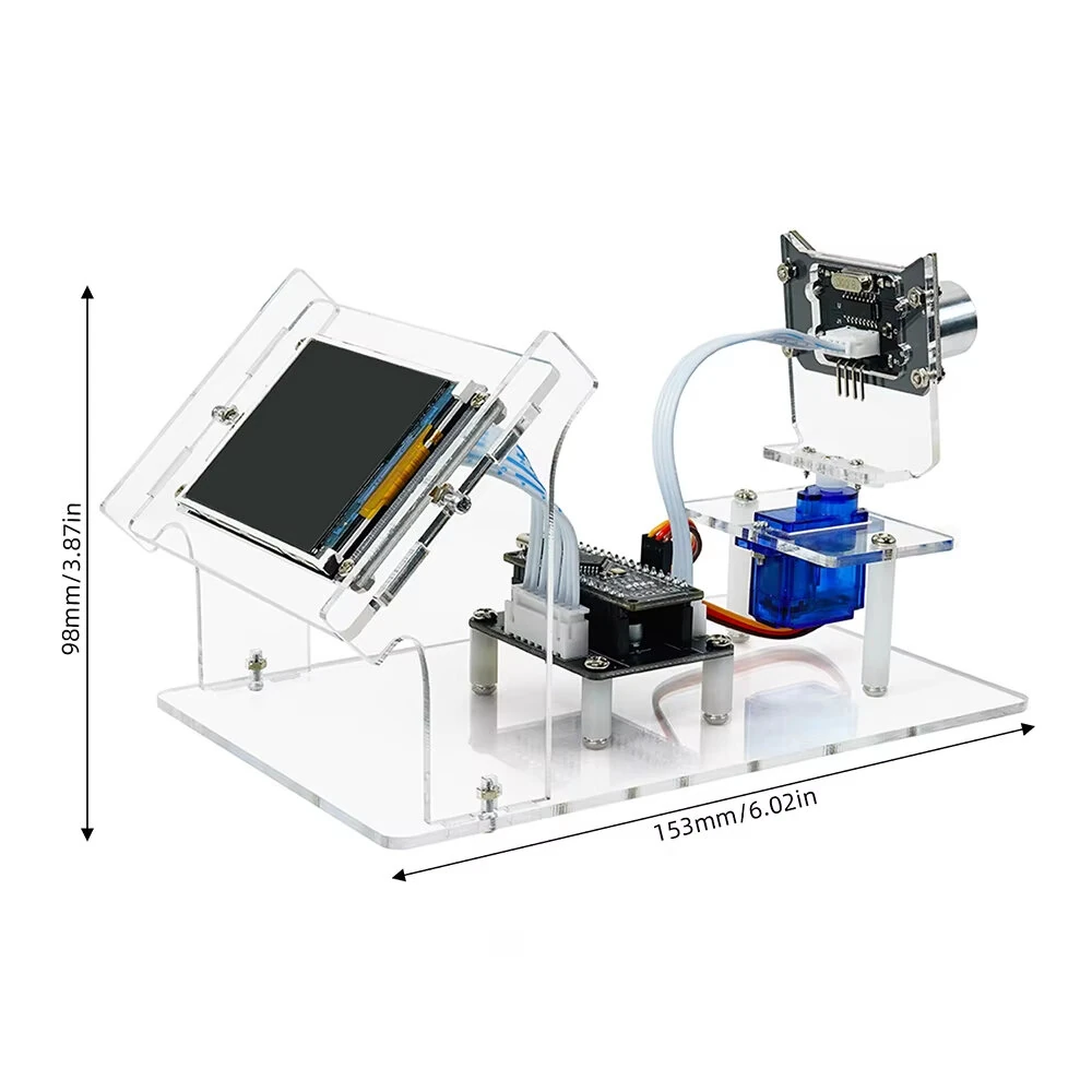 Simulated Radar Ultrasonic Simulation Scanner Maker DC5V with 2.4inch LCD Screen HXFB Graphical Programming DIY Electronic Kit for Distance Measuring — view 6
