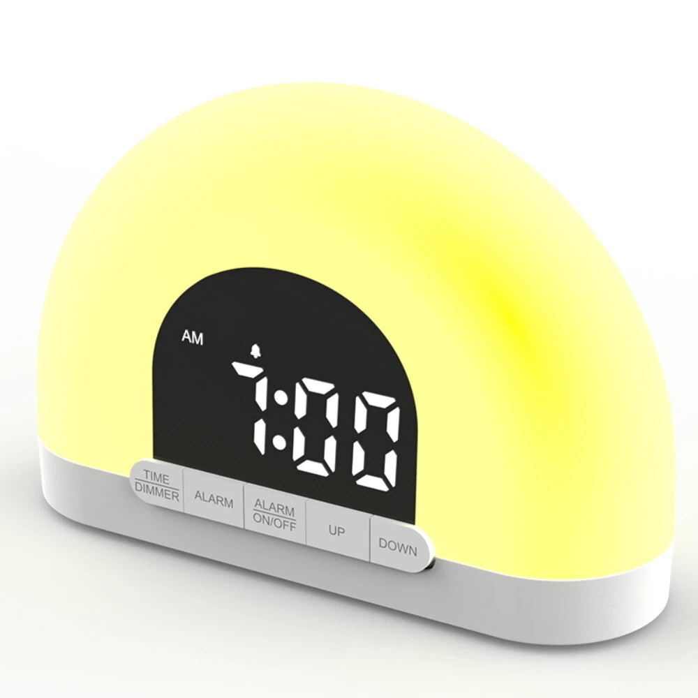 Simulated Sunrise Wake-Up Light Alarm Clock Wake-Up Light Simulates Sunrise Atmosphere Light Electronic Night Light Wake-Up Alarm Clock — Simulated