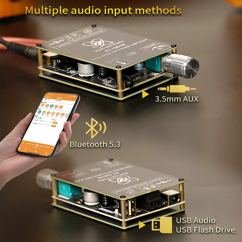 Sinilink XY-1001W TWS bluetooth 5.3 Amplifier Board Mono 100W TPA3116D2 AUX USB Stereo Pairing Audio Module — view 5