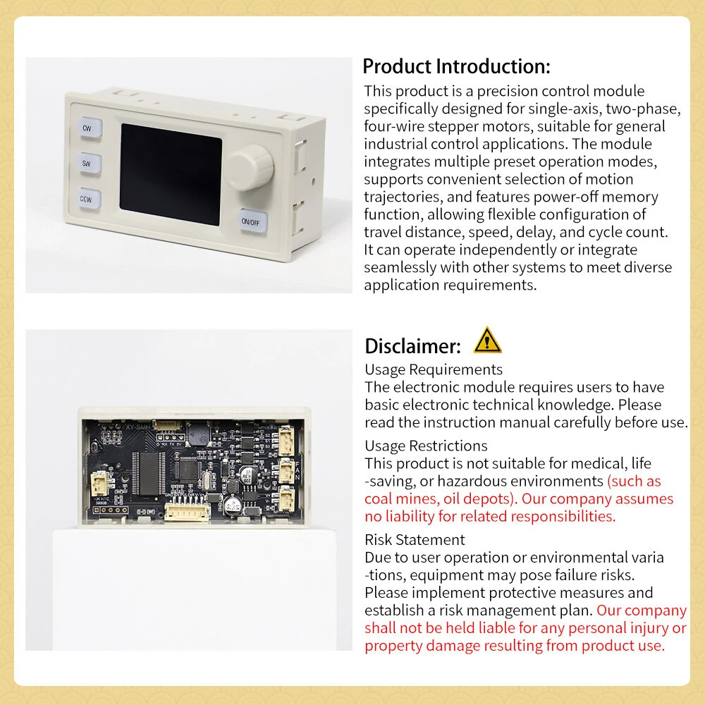 Sinilink XY-SMH Single Axis Stepper Motor Controller DC 6V-36V TTL Serial MODBUS 80000Hz Pulse Frequency Manual Automatic Speed Regulation Forward and Reverse Pulse Delay Positioning Angle PLC — view 5