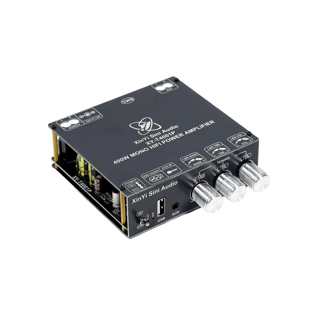 Sinilink XY-T4001P 400W Bluetooth Amplifier Board TPA3223 Chips High-Power HIFI 3 Input Modes Bluetooth AUX USB Audio TWS Wireless Speaker with APP Smart Control — image 1