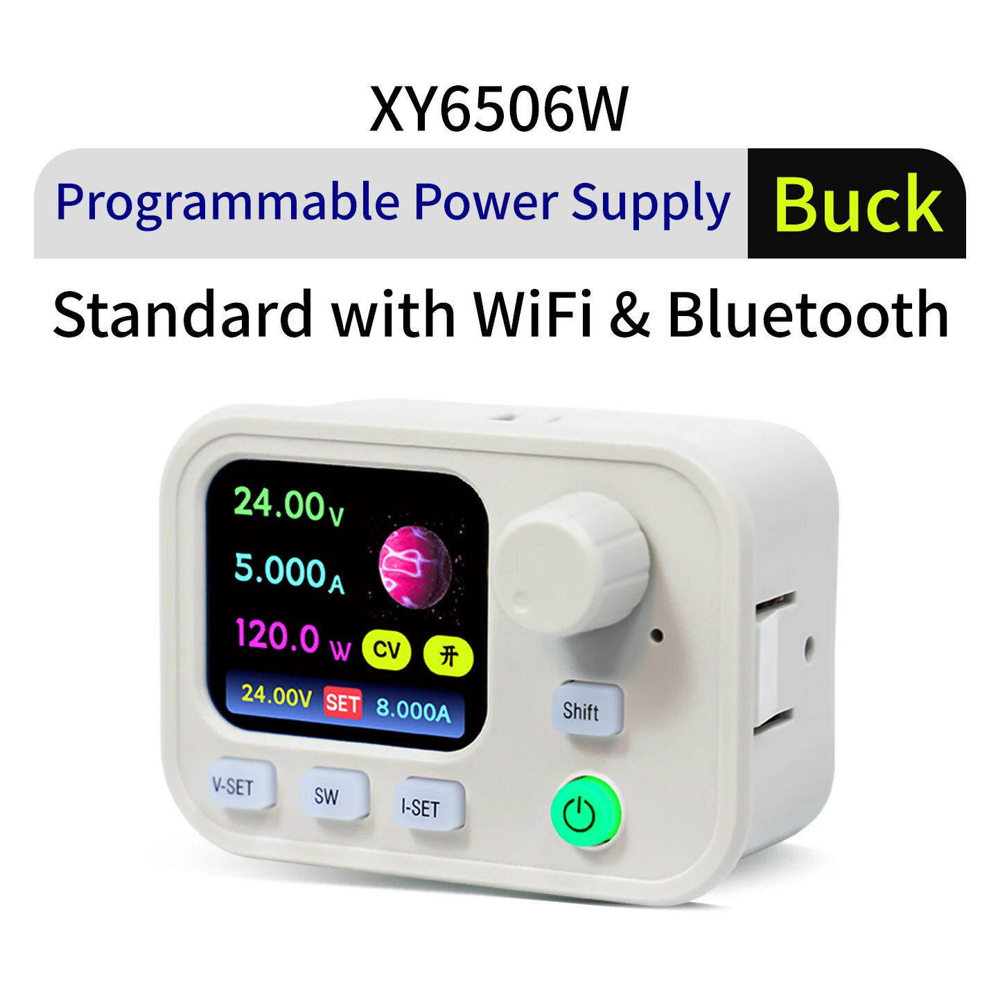 Sinilink XY6506W DC Buck Power Supply Module 12-72V Input 0-65V Output 0-6A 390W IPS LCD MPPT WiFi Bluetooth Adjustable Voltage Regulator — view 2