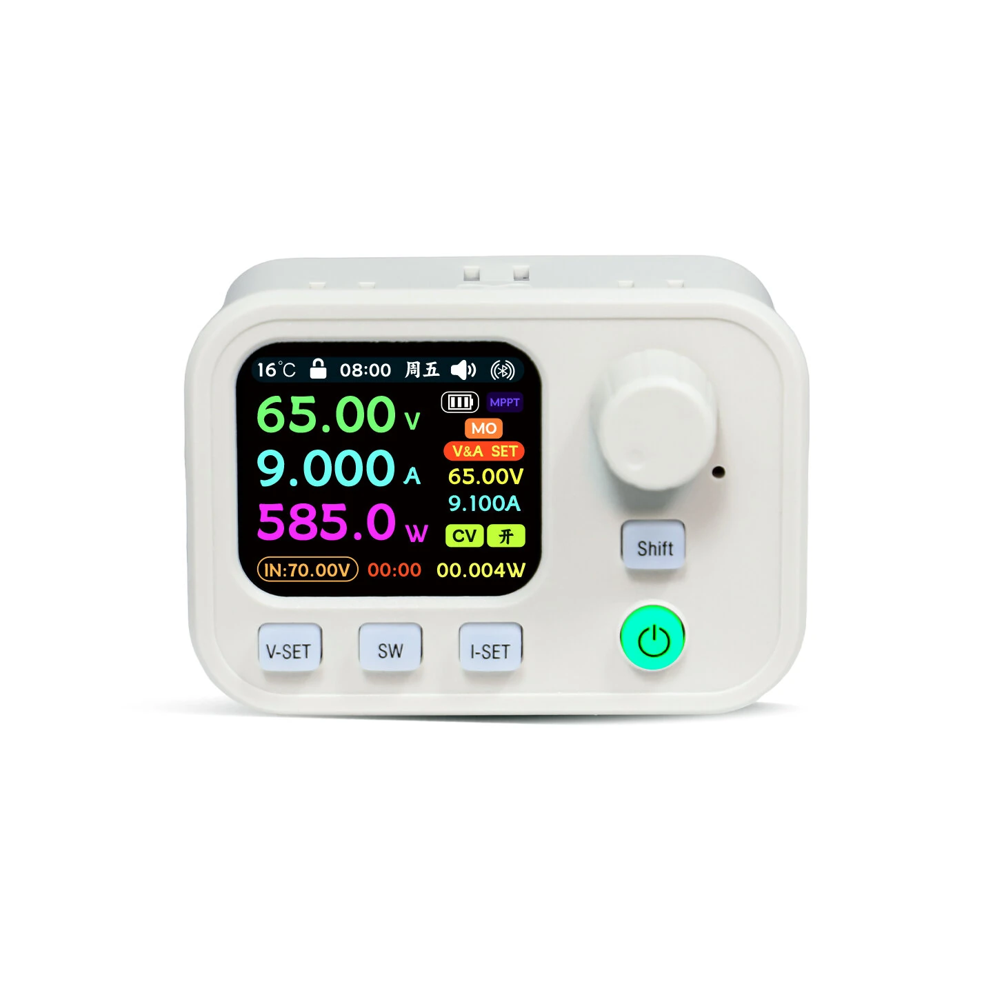 Sinilink XY6509W DC Buck Programmable Power Supply Module 12-72V Input 0-65V 9A 585W WiFi Bluetooth MPPT IPS LCD Modbus CC CV CW Dual System