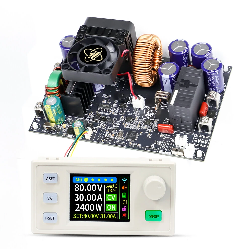 Sinilink XY8030S DC Power Supply 80V 30A 2400W Adjustable Voltage Current Converter Module True Color LCD MPPT Solar Charging High Precision Control — image 1