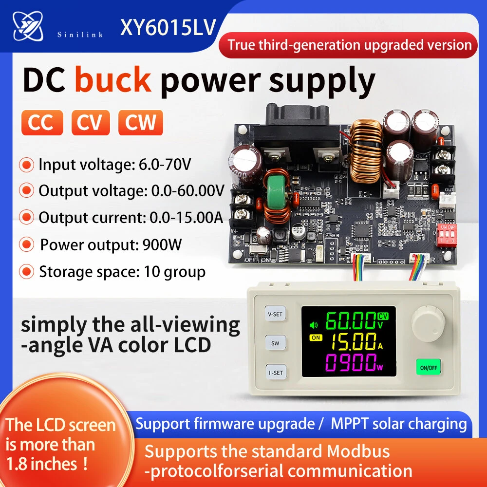 Sinlink XY6015LV CNC Adjustable DC Stabilized Power Supply Module Constant Voltage and Current 15A/900W Voltage Reduction Module — view 3
