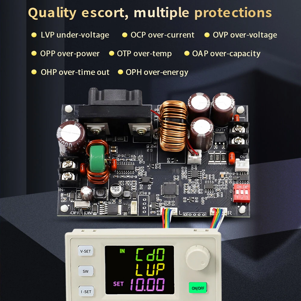 Sinlink XY6015LV CNC Adjustable DC Stabilized Power Supply Module Constant Voltage and Current 15A/900W Voltage Reduction Module — view 5