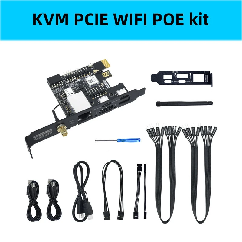 Sipeed NanoKVM PCIe SG2002 Remote Server Control 1080P 60fps RISC-V Core Silent Fanless Ethernet WiFi Module — view 3