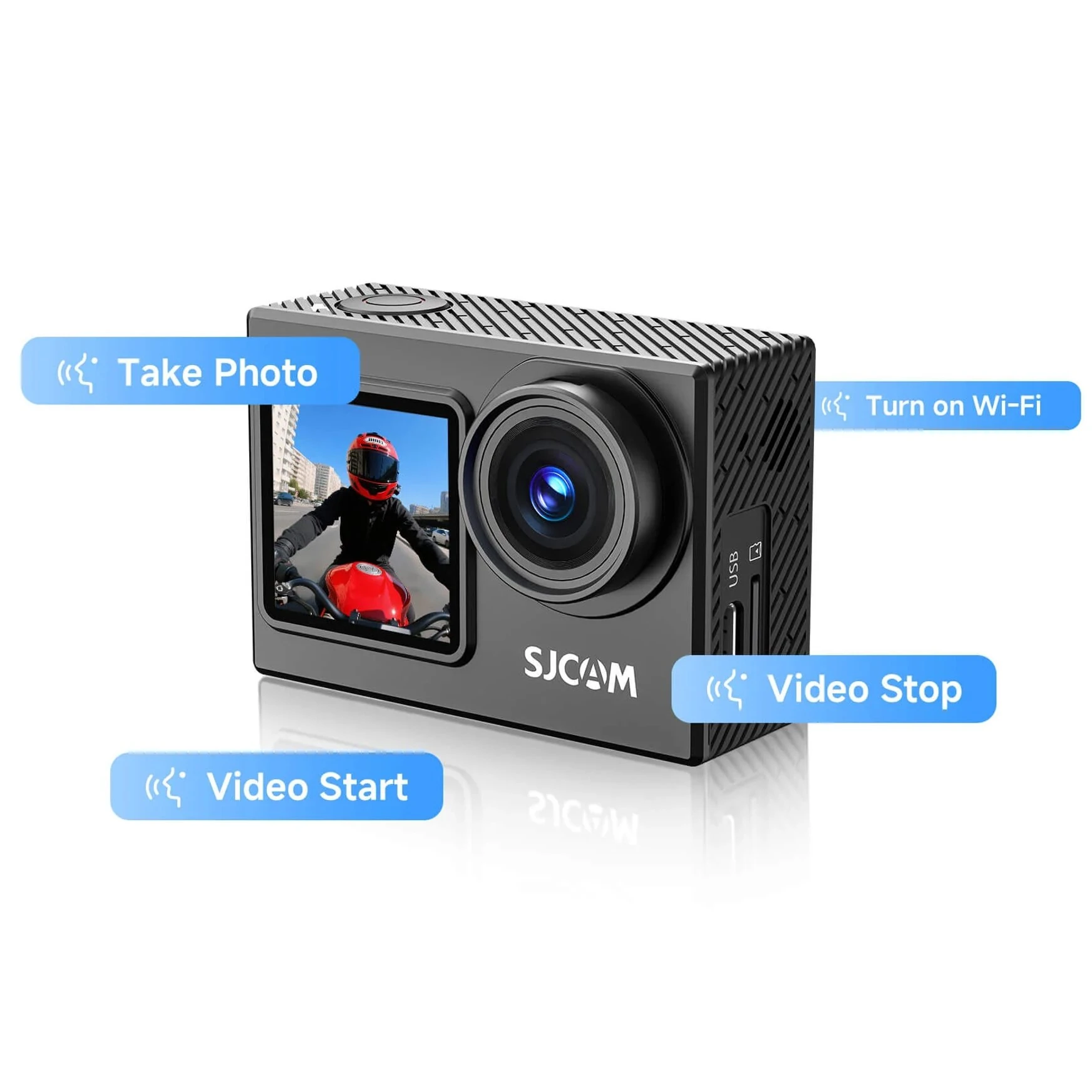 SJCAM SJ6 Ultra Action Camera Voice Control Dual-Screen 4K Camera with Image Stabilization for Outdoor Cycling — view 10