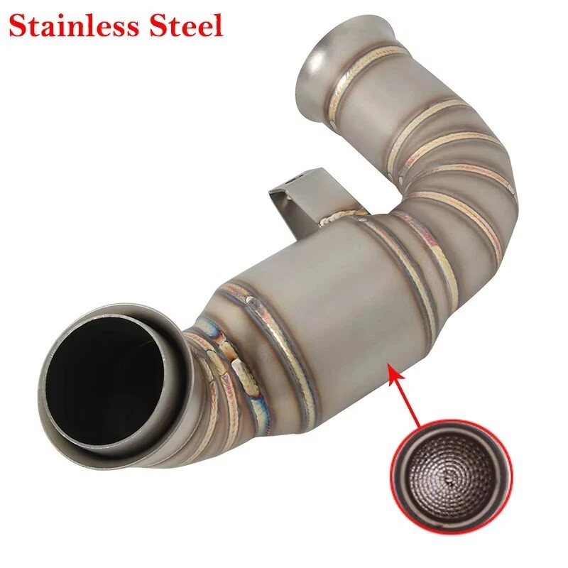 Slip On Motorcycle Exhaust Middle Link Pipe Stainless Steel Heat Resistant Finish Replacement For DUKE 790 2018-2022 — view 4